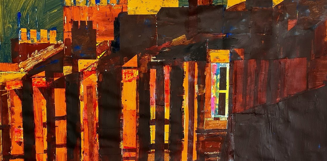 painting of houses