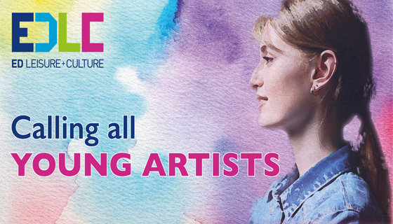 Image of female on poster calling all young artists