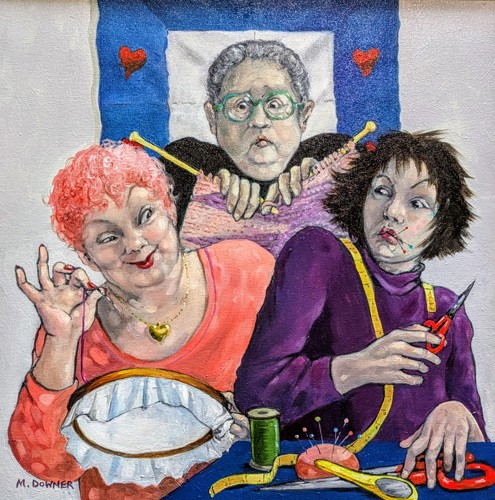 artwork of 3 woman