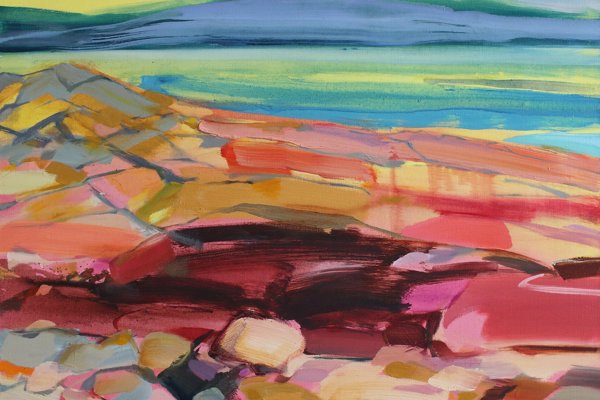 ‘Arran Rocks’ painting by Shona S. M. Barr RSW RGI